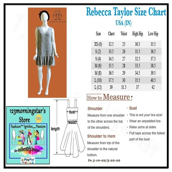 REBECCA TAYLOR NEW Preppy Tweed Ruffle Panel Sleeveless Shift Dress 6